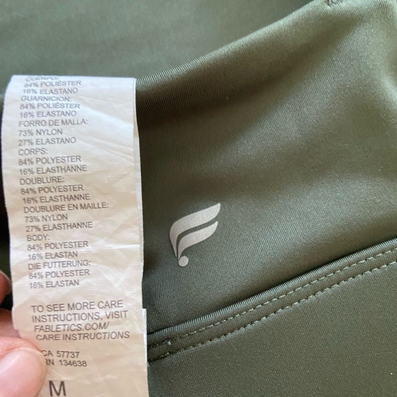 Fabletics All Day Every Day Low Impact Bra size M in olive green - Picture 3 of 3